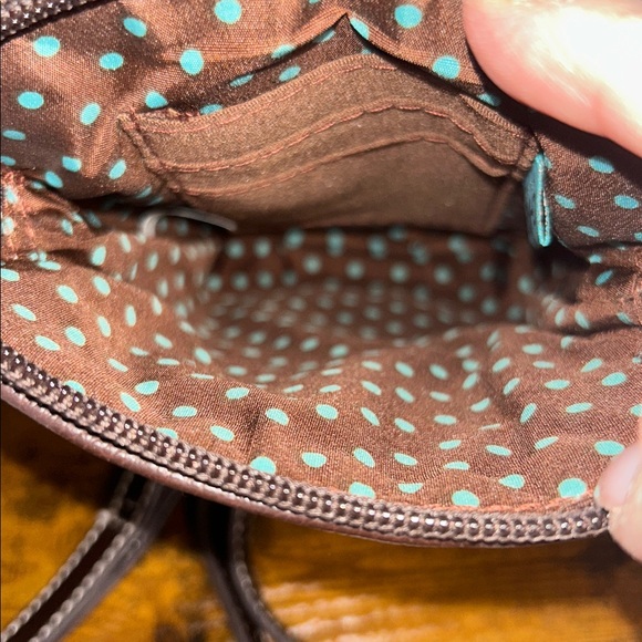 Chala Brown and Tan Crossbody Bag with Bulldog Design Excellent condition - Picture 7 of 11